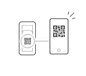 Illustration to show location of QR code on the back of the Smart Light Switch.