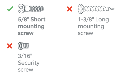 Pro Wired Mounting Screws