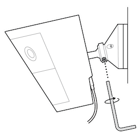 An illustration of the metal collar on the camera mount being tightened.
