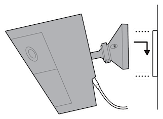 An illustration of the device being mounted onto the mounting plate.