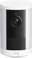 The LED light above the camera lens near the top of the device is a solid white.