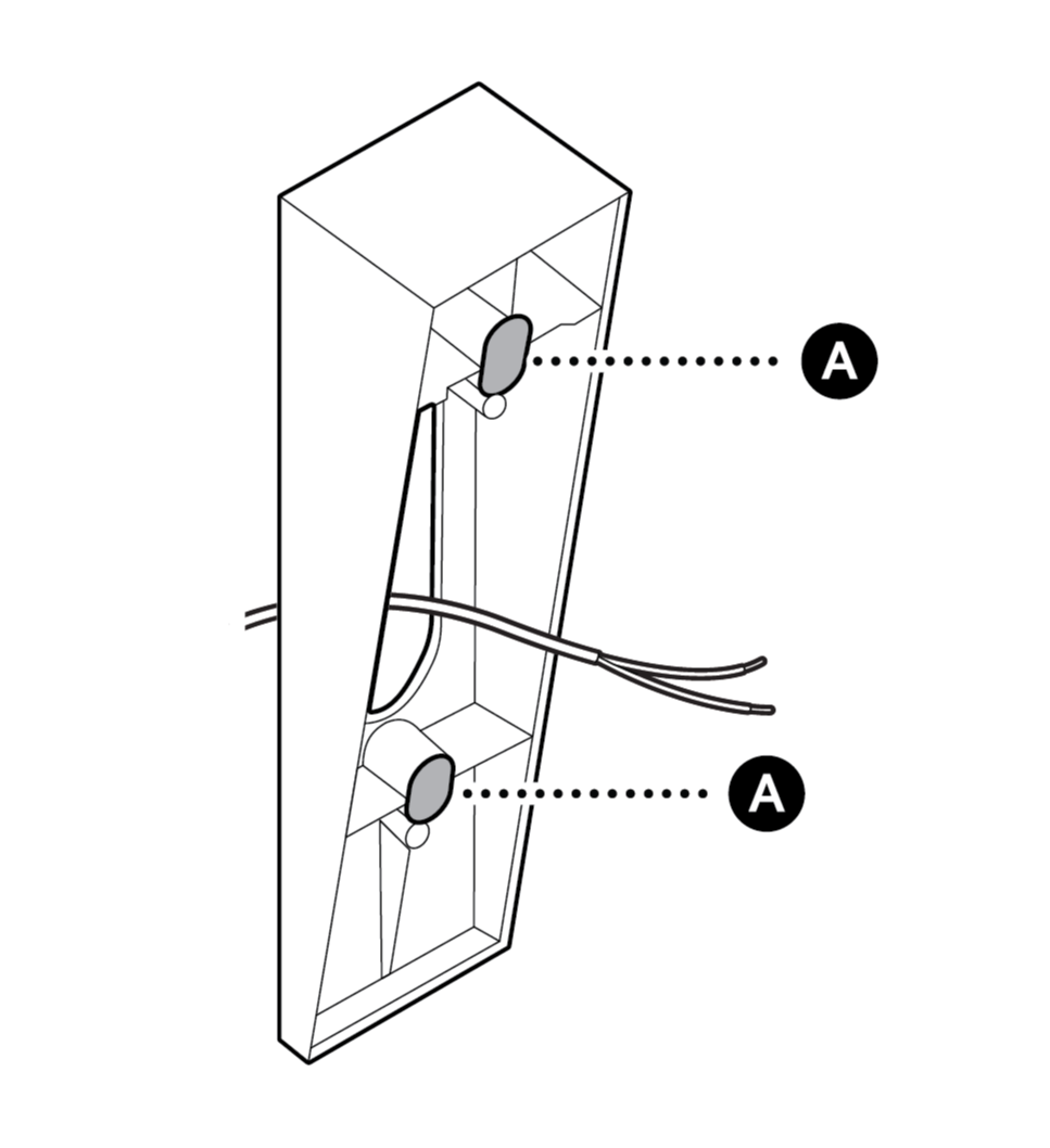 Install Wired Video Doorbell Pro (3rd Gen) mount over doorbell wires or on wall