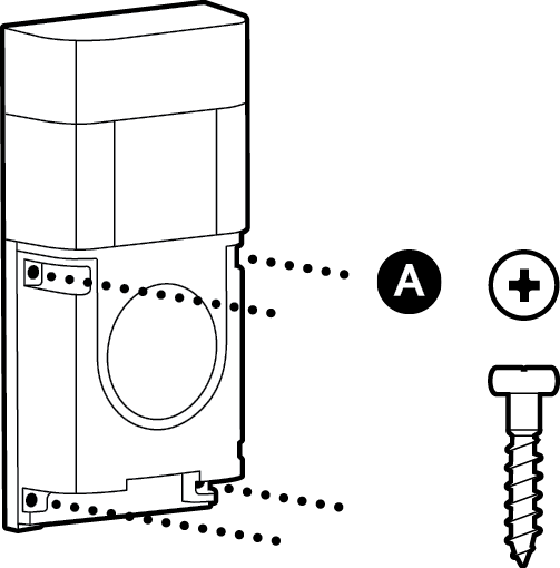 Installing the mounting plate for Battery Doorbell Pro.