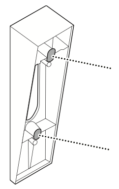 Illustration showing  if using a wedge mount, to install the mount over the USB-C cable using the screws included with your wedge kit, ensuring it is facing down.