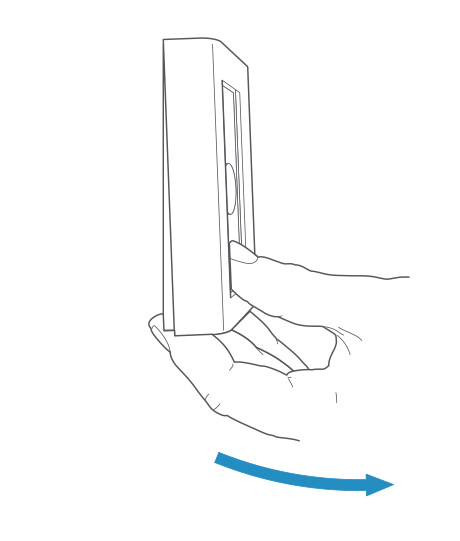 Illustration showing the Ring Video Doorbell Wired faceplate being removed.
