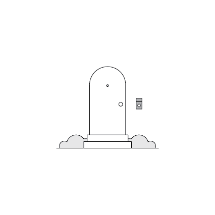 An example of the doorbell mounting location, located approximately 4 feet from the ground.