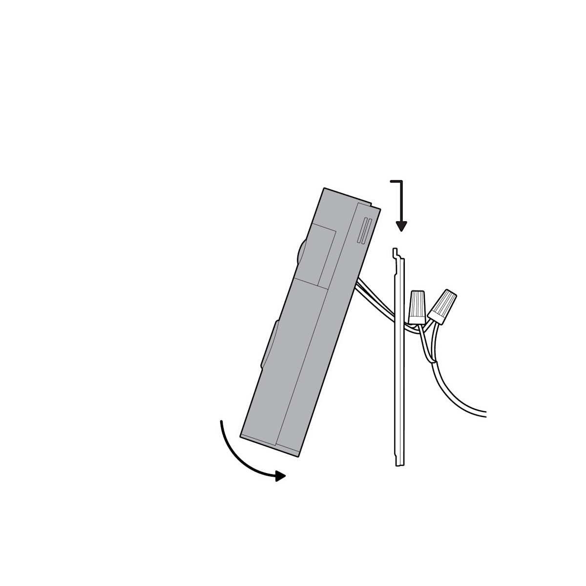 directional arrows to remount the doorbell 