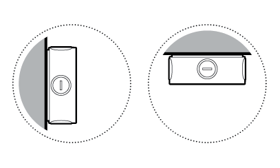 Illustration to show junction box installed on a wall or ceiling