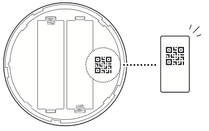 Illustration showing to scan the QR Code on your device to setup.