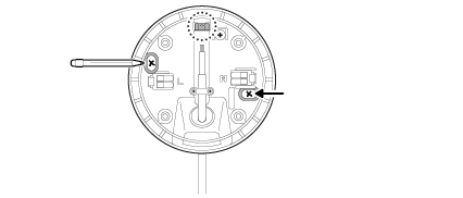 Technical diagram showing a pencil marking a template for installation 
