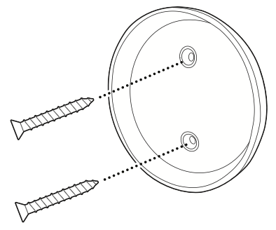 Illustration showing to use screw A to install the mounting bracket.