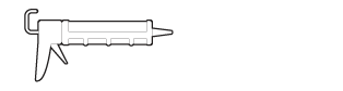 Line drawing of a Caulk Gun