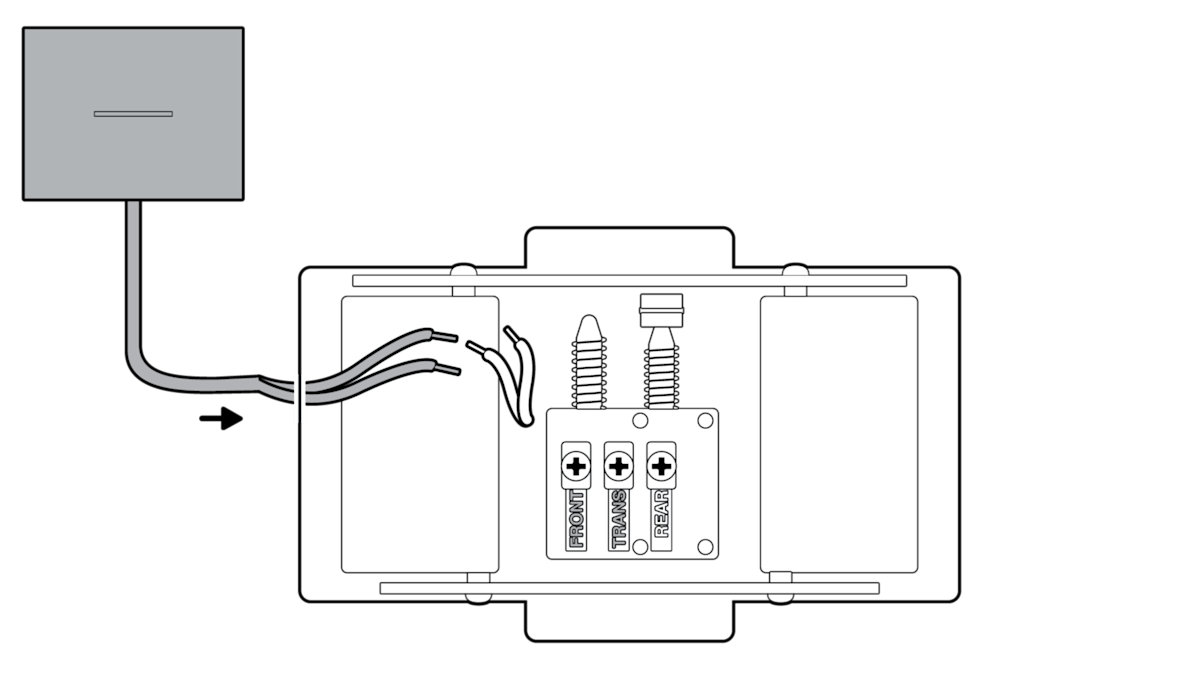 In home chime kit panel diagram showing wiring connections