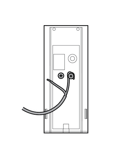 Illustration to show connecting the doorbell wiring to your doorbell’s wire terminals.