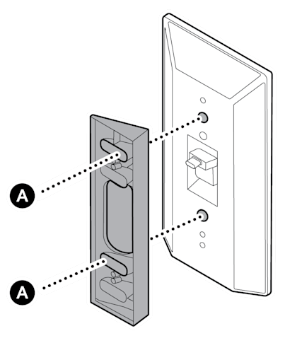 An example of a corner mount being installed onto the solar charger using the included screws.