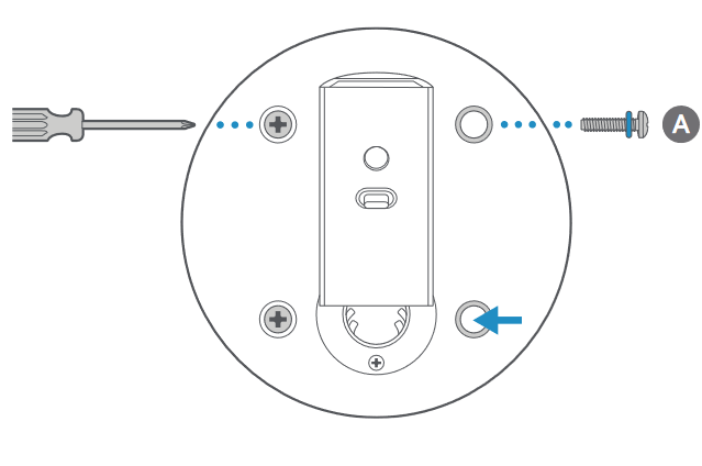 Illustration showing to move o-rings to the tapping screws then tighten until foam seals the junction box.