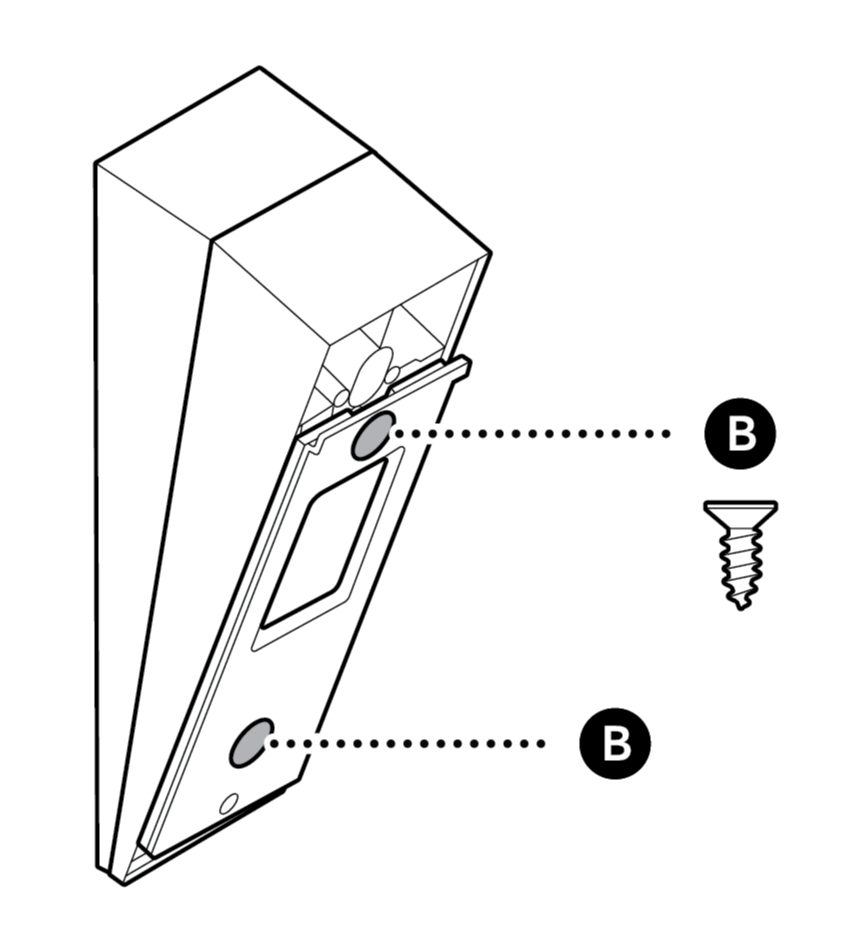 Wedge Kit for Wired Doorbell Pro (3rd Gen) screws for doorbell mount