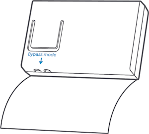 Illustration of the Pro Power Kit V2 having the protective decal removed to expose the bypass mode wire terminals.