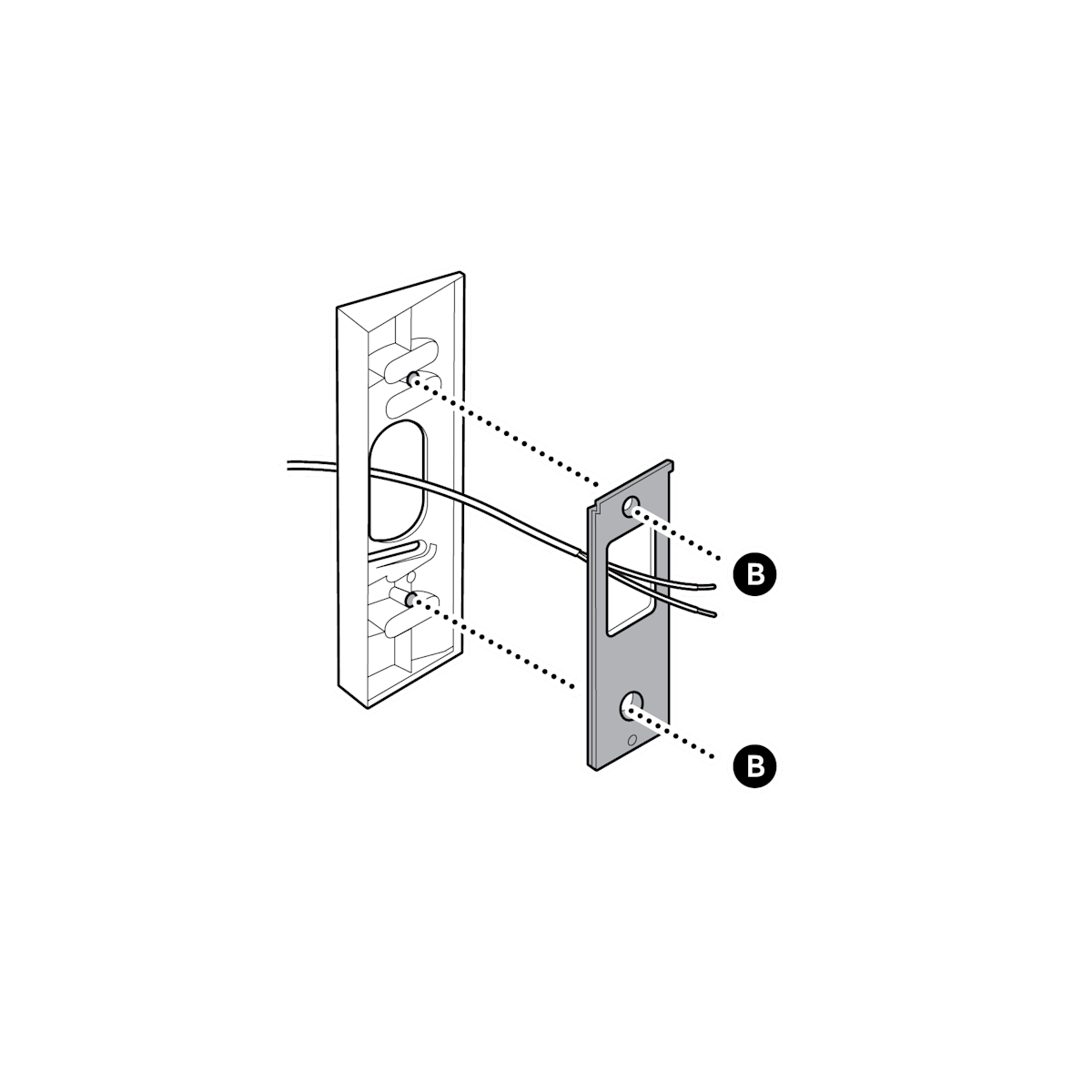 mounting bracket installed to a corner kit