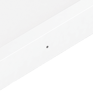 A white square power pack with a small green LED light flashing 10 times on the side panel and the word "ring" in the top corner.