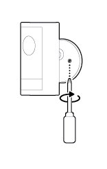 Illustration to show tightening the security screw.
