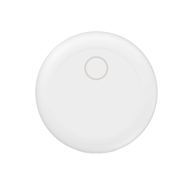 A circular sensor with a blue circle LED light flashing at the top.