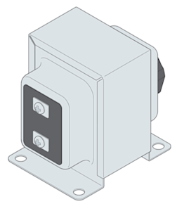 Transformer with no wires connected.