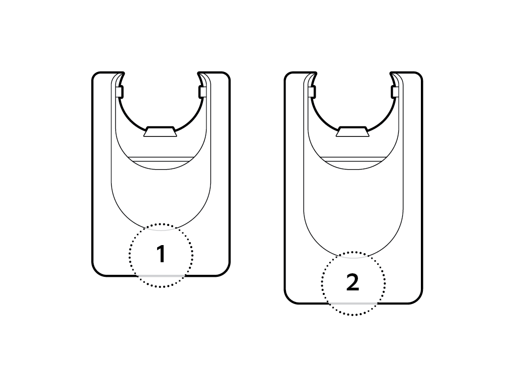 Illustration of two decorative camera covers shown side by side: Cover one for Outdoor Cam Plus and cover two for Outdoor Cam Pro.