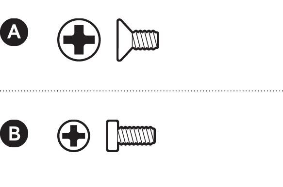 Illustration of No Drill Mount installation hardware.