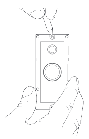 Mark mounting holes with pencil.