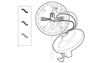 Technical diagram showing electrical wiring connections