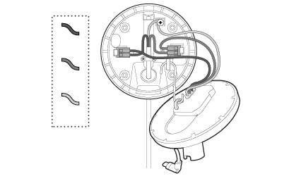 Technical diagram showing electrical wiring connections