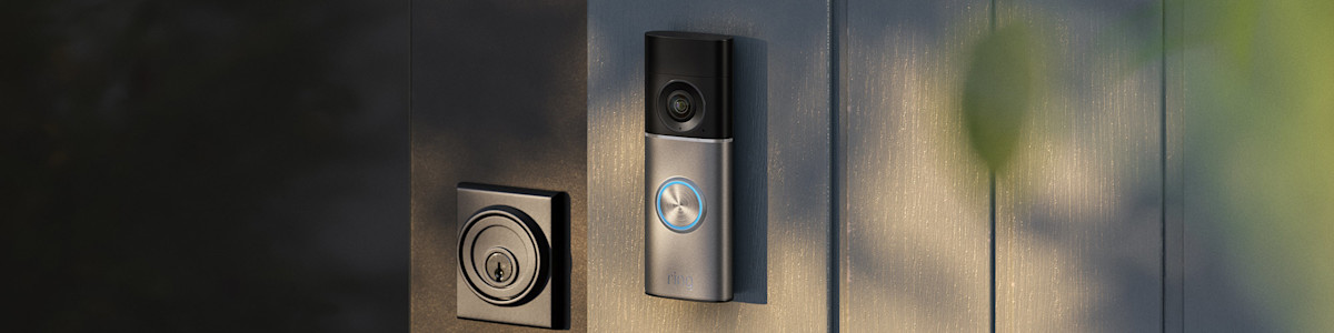 Wired Video Doorbell Pro (3rd Gen) mounted on an external surface of a modern home. 