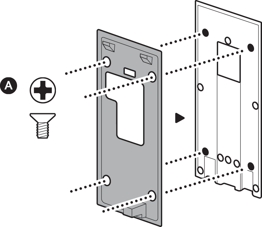 Illustration of how to attach the No Drill Mount Mounting Bracket.