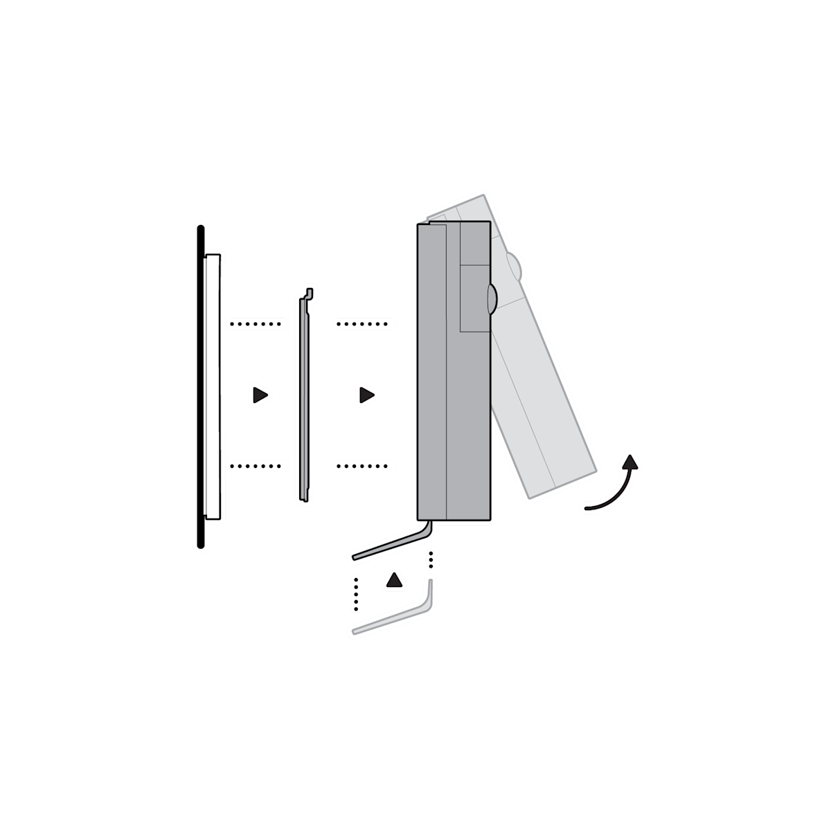Illustration for No Drill Mount (2nd Gen) for Battery Doorbells - Remove your doorbell and Wedge or Corner Kit (if installed).