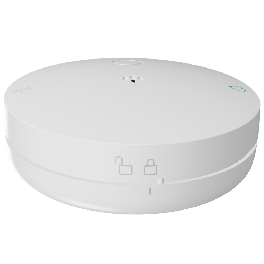 Image showing the Flood and Freeze Sensor side view with the lock latch shown.