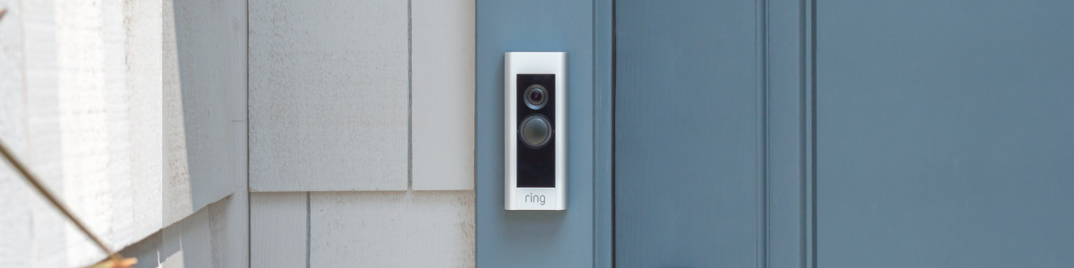 Ring Video Doorbell Pro on a modern home's front door