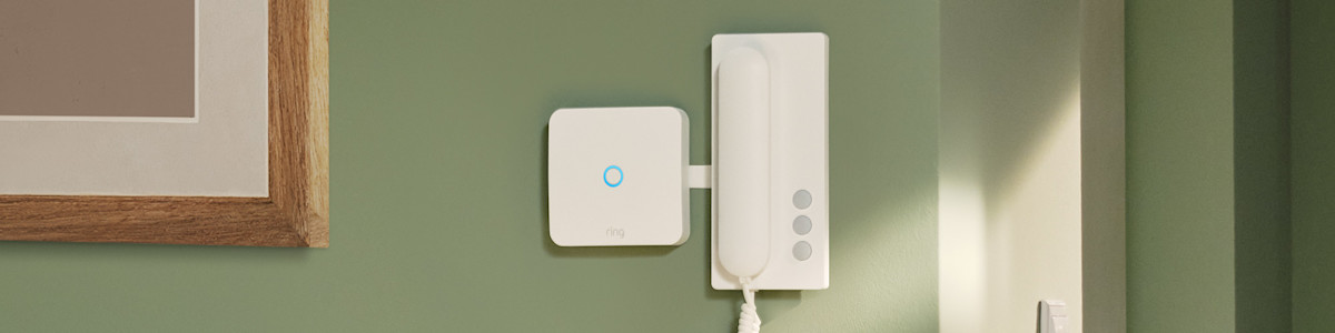 Ring Intercom Video mounted inside of a modern home.