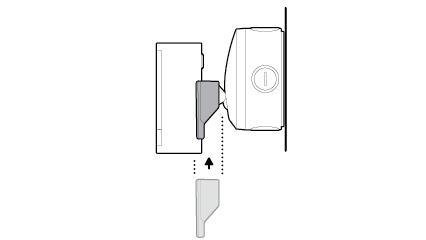 Technical diagram showing assembly steps for a decorative cover