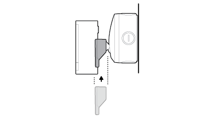 Technical diagram showing assembly steps for a decorative cover