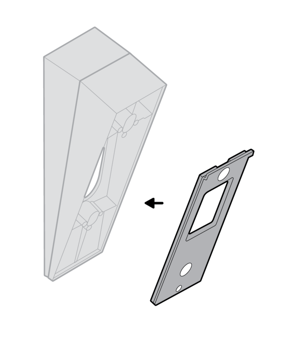 Wedge Kit for Wired Doorbell Pro (3rd Gen) position for doorbell mounting bracket