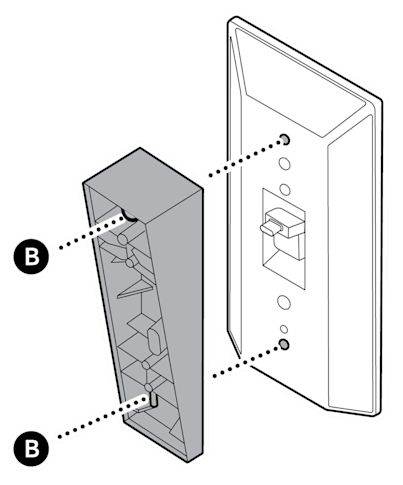 An example of a wedge mount being installed onto the solar charger with the included screws.
