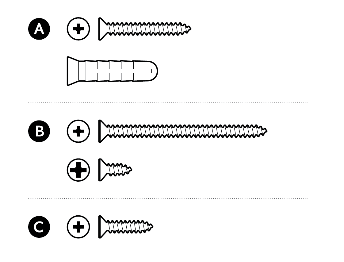 Hardware included for Wedge Kit for Wired Doorbell Pro (3rd Gen)