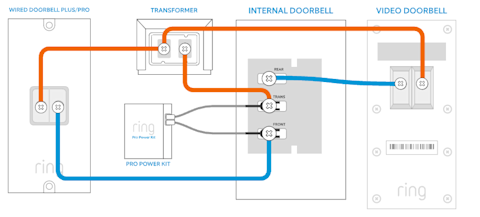 Wiring diagrams for battery doorbells