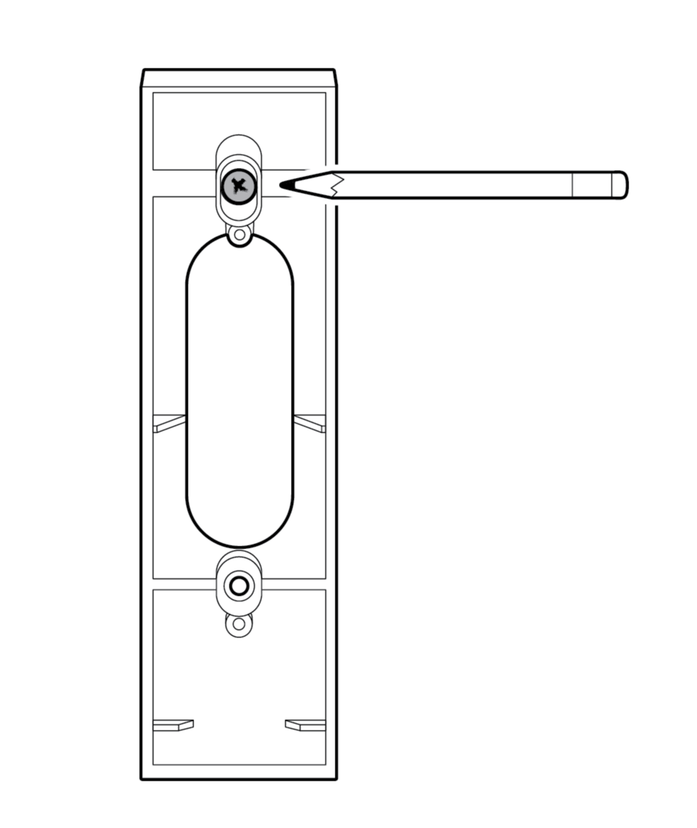 Mark screw holes for Wedge Kit for Wired Doorbell Pro (3rd Gen) using wedge mount.