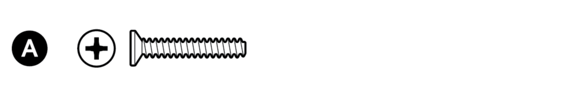 Three icons: letter A, plus sign, and screw illustration