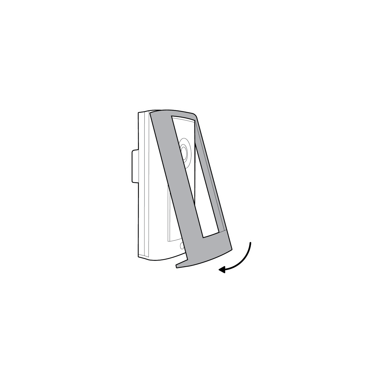 Illustration of Wired Doorbell Elite (2nd Gen) installation - Reattach your doorbell’s faceplate.
