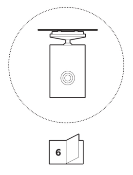 Illustration of the Indoor Cam Plus mounted on the ceiling.