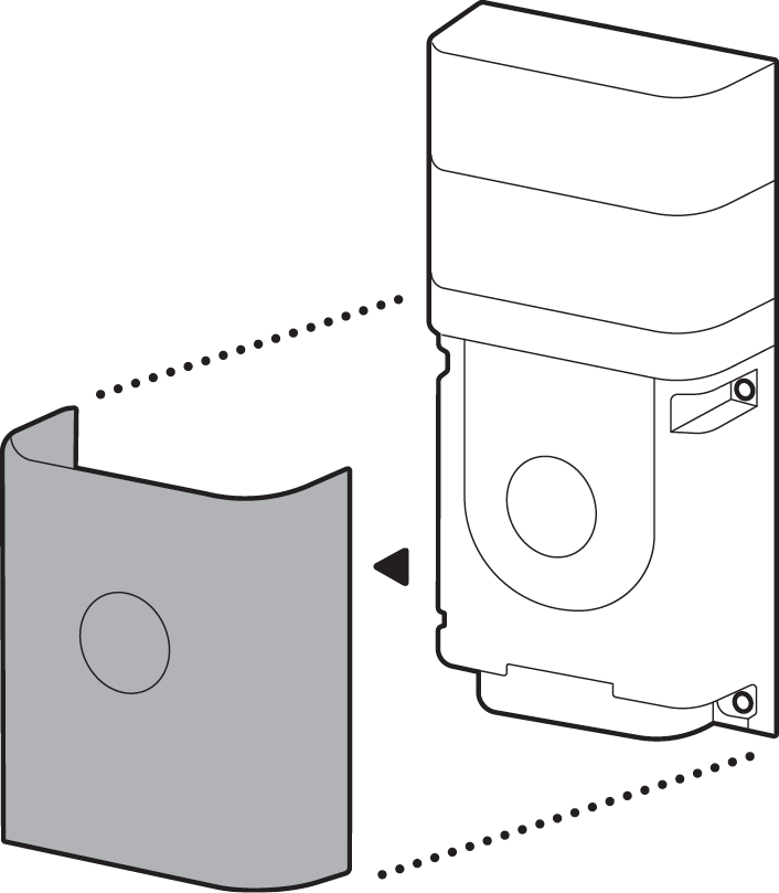 Illustration of how to remove the Ring Battery Doorbell Faceplate.