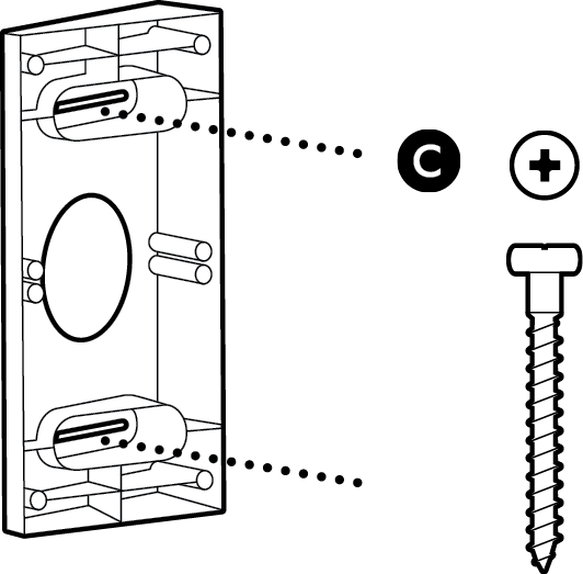 Installing the bracket for Battery Doorbell Pro.
